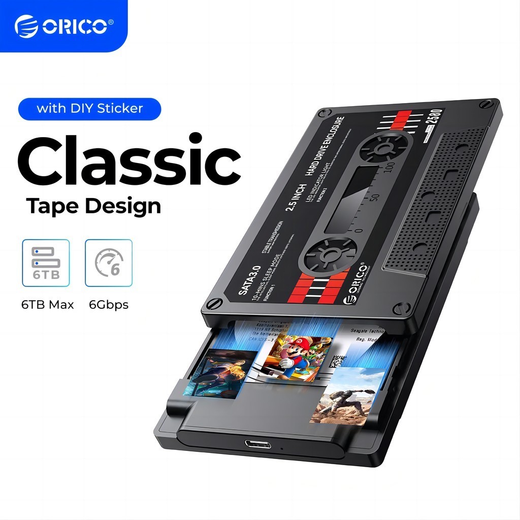 Orico เคสฮาร์ดไดรฟ์ภายนอก USB 3.0 เป็น SATA 3.0 HDD 2.5 นิ้ว รองรับ 2TB UASP(2580U3)