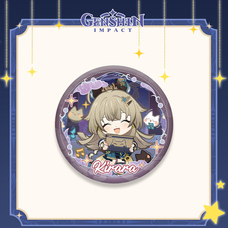 Genshin Impact Wriothesley Neuvillette Lyney Wanderer เข็มกลัดโลหะ ลายตัวอักษร Starlight 5.8 ซม. สําหรับตกแต่งบาร์ - รูปที่ 7