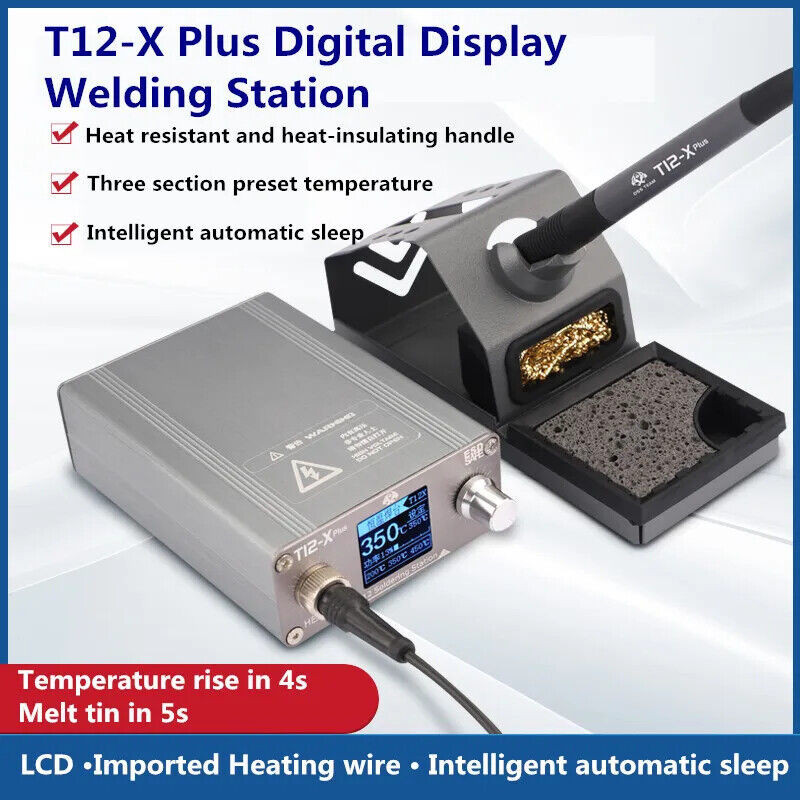 Oss T12-X Plus สถานีบัดกรี T12 เคล็ดลับอิเล็กทรอนิกส์บัดกรีเหล็กสําหรับ BGA PCB ซ่อมโทรศัพท์เชื่อมแพลตฟอร์ม Rework เครื่องมือ
