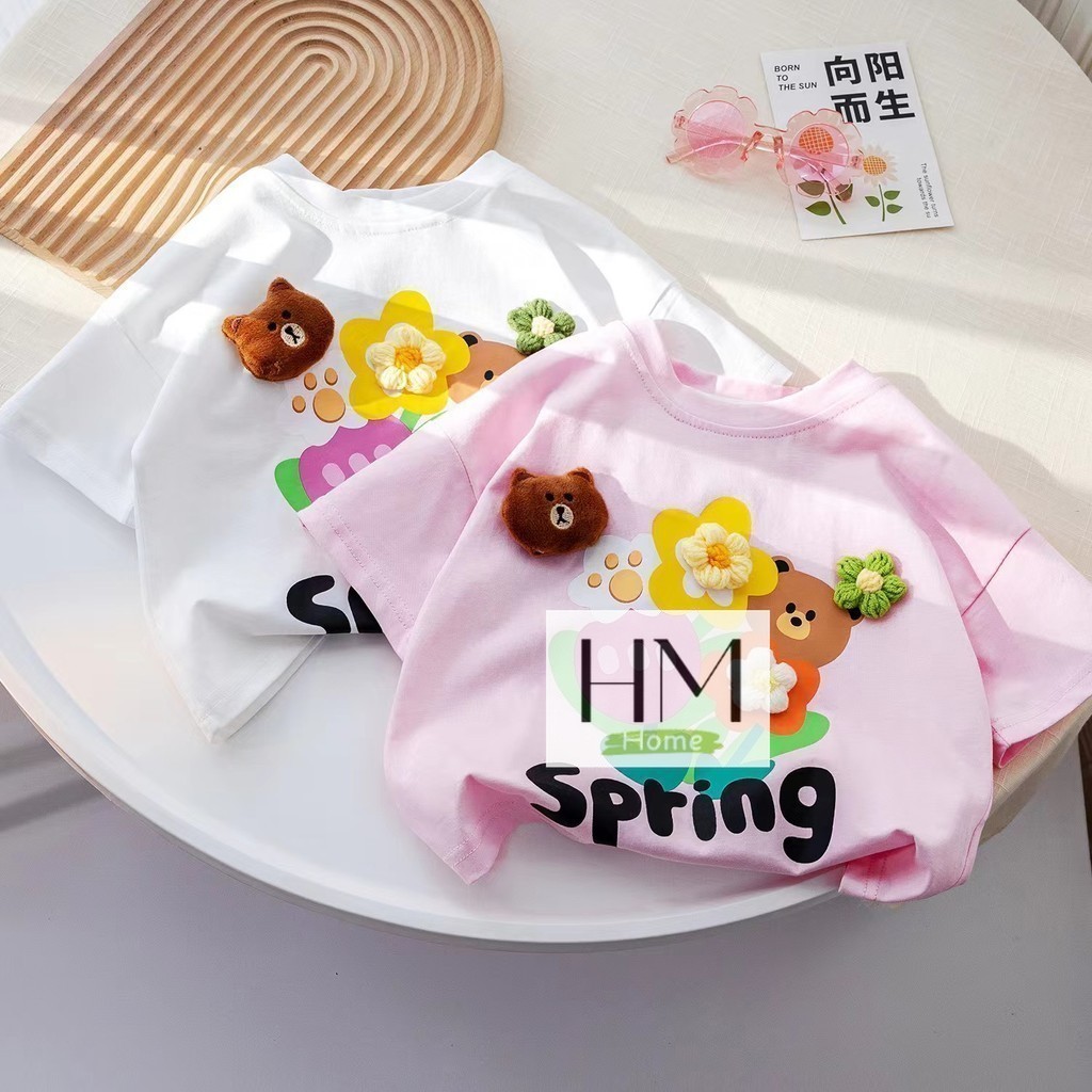 เสื้อยืดเด็ก เสื้อแขนสั้น สำหรับเด็กผู้หญิง ลายน่ารักๆ แฟนชั่นฤดูร้อน
