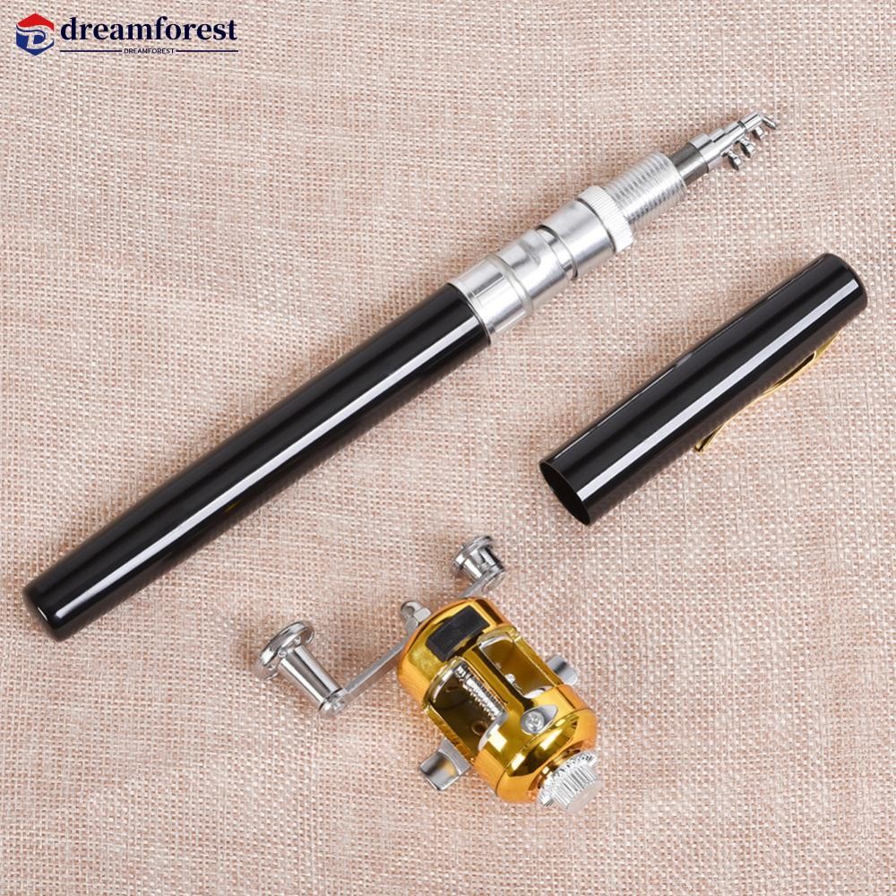 DFS 1m Mini Pen Fishing Rod Retractable Pocket Ice Fishing Pole Ultra-Light แบบพกพา Long Casting Raft Fishing Rod