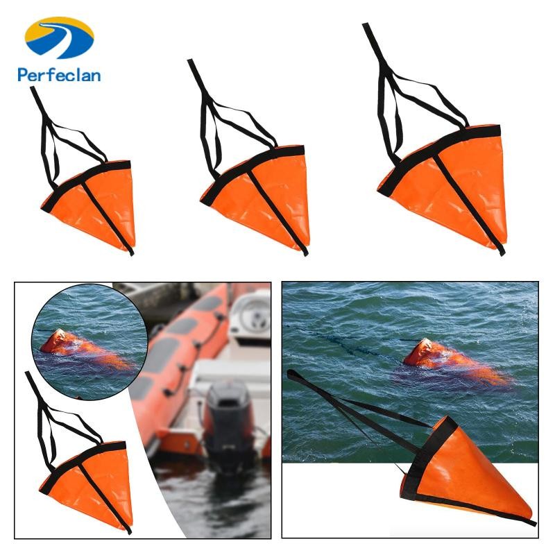Perfeclan Sea Drogue Anchor Tow Rope Buoy Lightweight Boat Bag Rowing Sock Anchor for