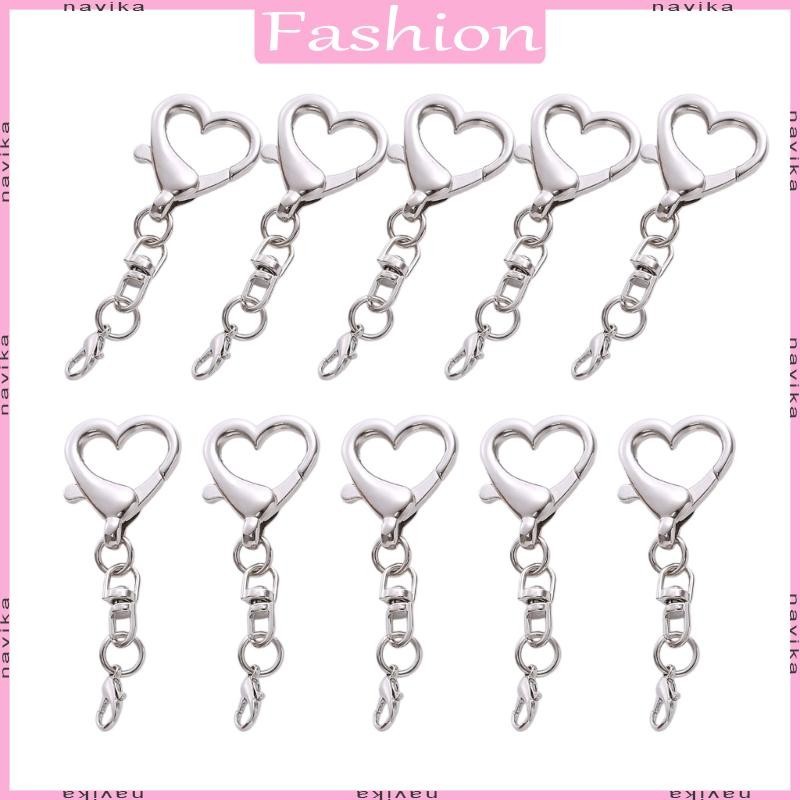 Nav Handcrafted พวงกุญแจจี้รูปหัวใจ Chic DIY Supply สําหรับอุปกรณ์เสริมที่กําหนดเอง