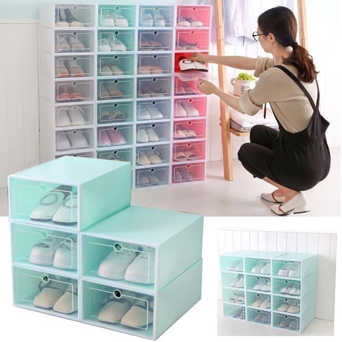 [MH] SHOES BOX - SHOE BOX - SHOES ORGANIZER - SHOE CABINET CONTAINS 6 ชิ้น