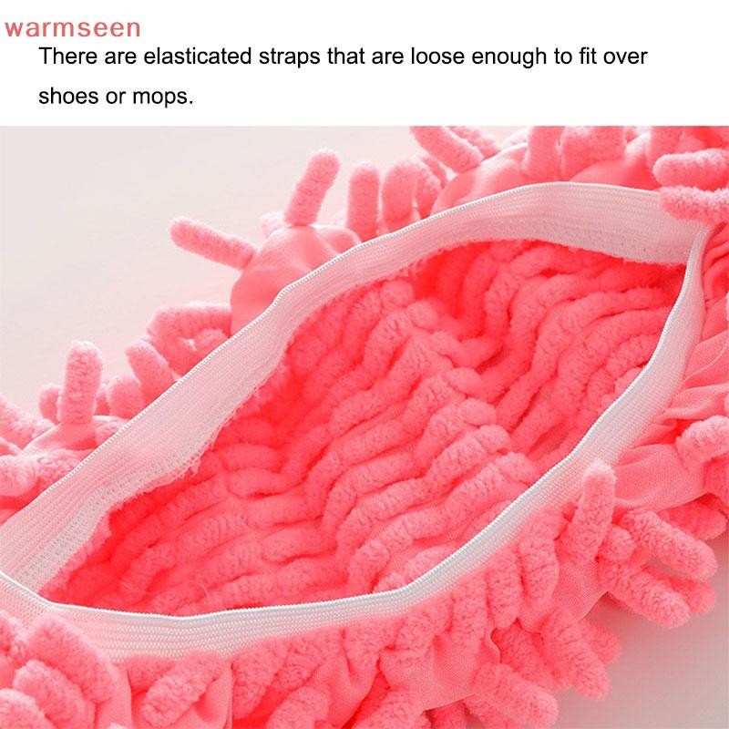 (อบอุ่น) Dust Duster Mop รองเท้าแตะรองเท้า, Multi Function Washable Microfiber Foot Socks รองเท้าทําความสะอาดพื้น Cover