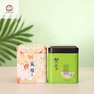 Myoloy Square Tinplate กล่องเก็บปิดผนึกชาแคดดี้ขวดกาแฟขนาดเล็กใบชาคอนเทนเนอร์กระป๋องเครื่องเทศขนาดเล็กกล่องเก็บ TH