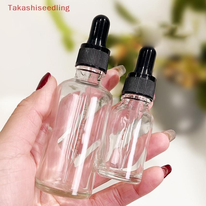 (Takashiseedling) ขวดหยดพร้อมสเกล Reagent Eye Drop แก้วใสอโรมาเธอราพีขวดปิเปตของเหลวขวดรีฟิลเดินทาง