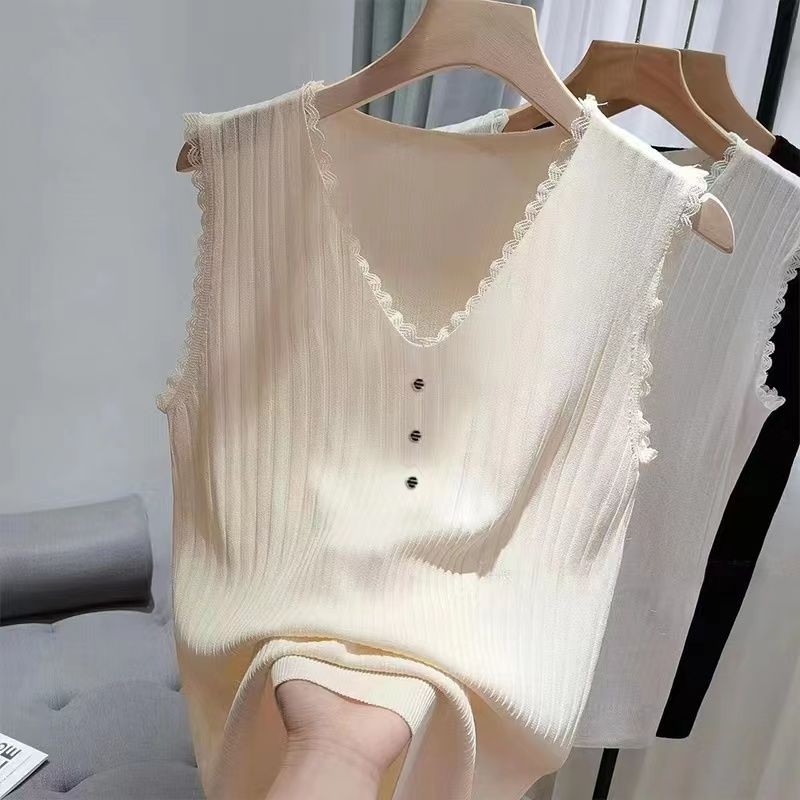 แฟชั่น M-4XL สบาย PLUS SZIE เสื้อกล้ามผู้หญิงหลวมสีทึบแขนกุด Gril Camisoles