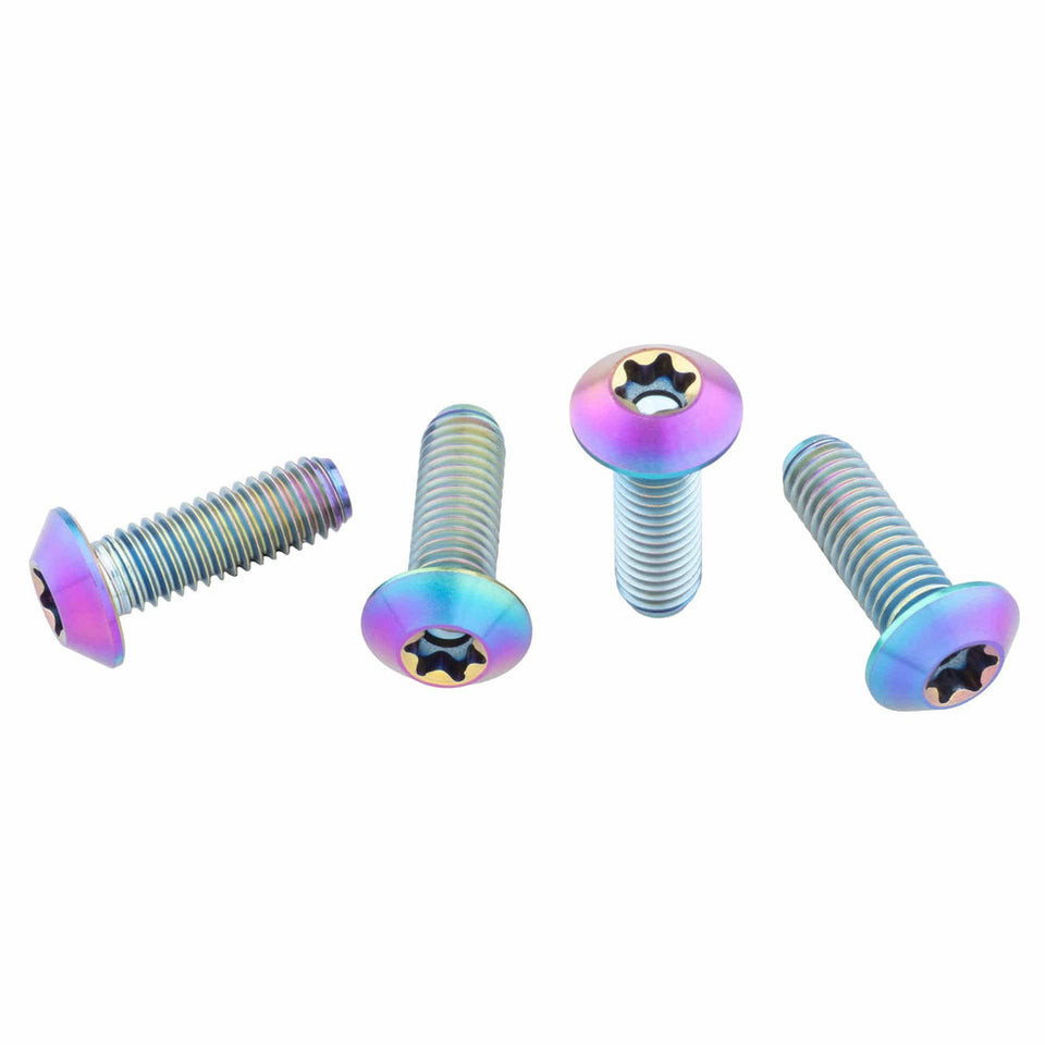 Wolf Tooth Titanium Water Bottle Cage Bolts - Oil Slick (4-Pack)