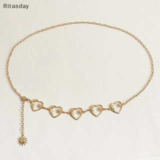 Ritasday Harajuku Punk Moon เข็มขัดโลหะผู้หญิง Vintage Punk Gothic Moon Sun เอวสูงเข็มขัดจี้เข็มขัดหญิงใหม่