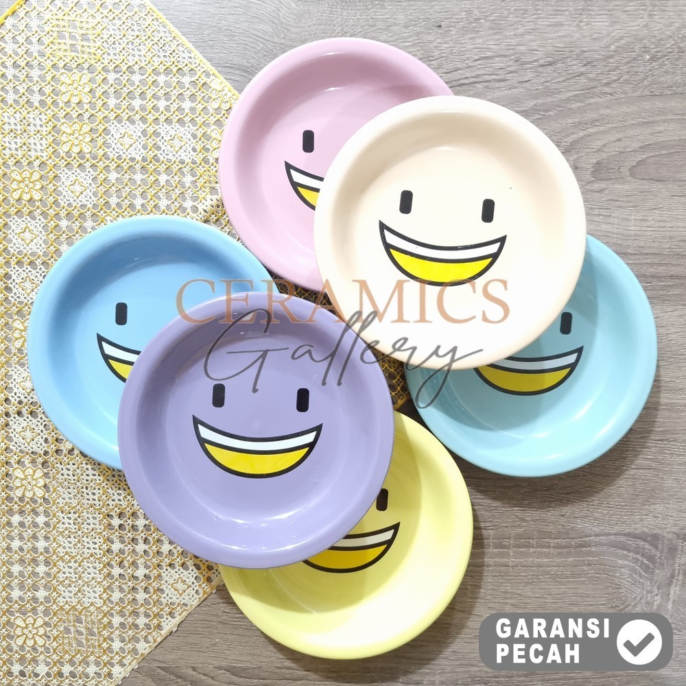 HOMECO 1 ชิ้นจาน Dinner Omega Emoji Collection 7in Emocute จานจานอาหารค่ํา 18 ซม.