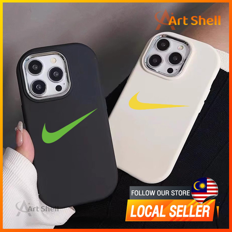 เข้ากันได้กับ iphone 16 Pro Max big nike โลโก้สีเหลือง 12 13 14 15 11 Pro Max Casing xr xs Max 7 8 P