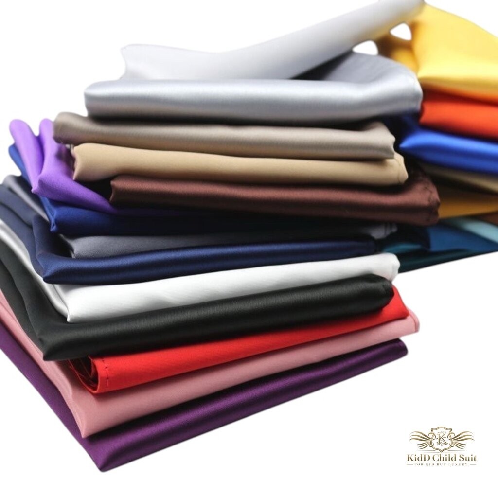 Pocket Square ผ้าเช็ดหน้าสูท ใส่ตามธีมงาน หลากสี ผ้าสูท ผ้าประดับกระเป๋าเสื้อสูท เด็ก สีแดง สีทอง สีฟ้า สีชมพู สีม่วง...