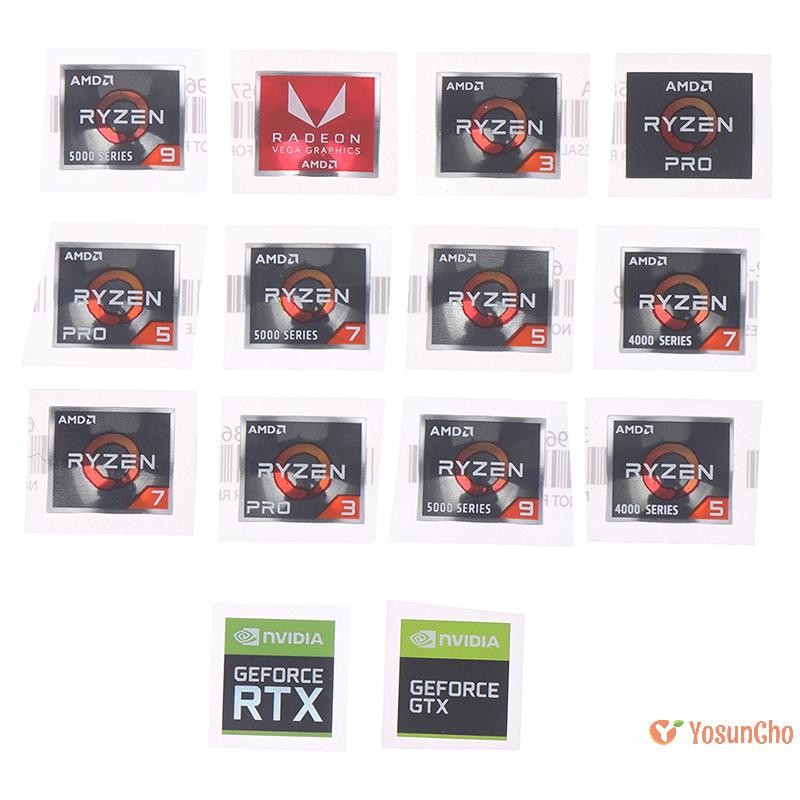 Yosunchoker] สติ๊กเกอร์ซีรีส์โปรเซสเซอร์ AMD ATHLON Ryzen R 3 5 7 Logo PRO7 Generation Label ใหม่