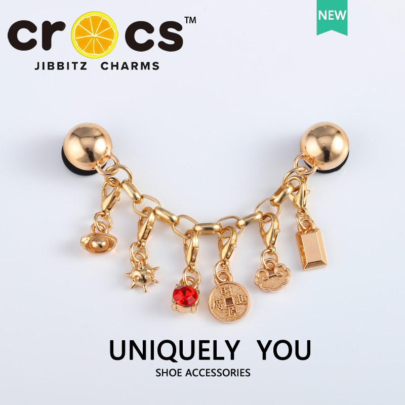 JIBBITZ cross charms ตัวติดรองเท้า ทองแดงคุณภาพสูง ตัวติดรองเท้า cross