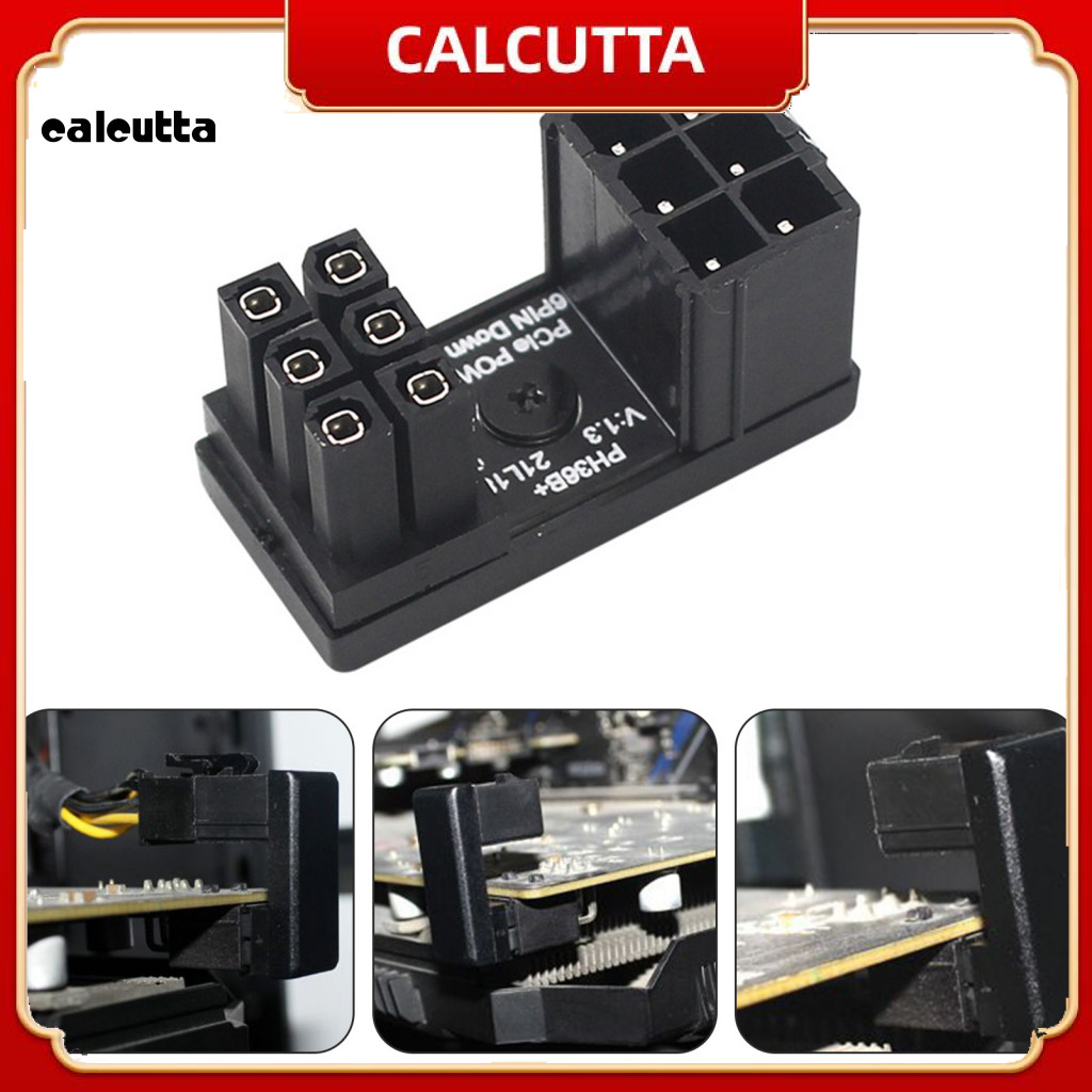 [calcutta] Gpu Vga Adapter Converter อุปกรณ์เสริมคอมพิวเตอร์ 180 องศามุม Gpu Power Adapter สําหรับเด