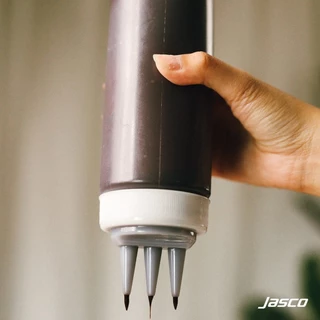 Jasco ขวดซอส 3 หัว (ไม่มีจุกปิด) Tri-Nozzle Wide Mouth Squeeze Dispensers #SDPT