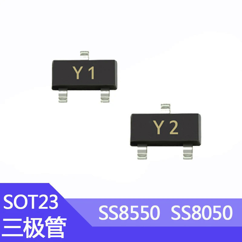 ทรานซิสเตอร์ SS8550 SMD PNP SOT-23 Y1/Y2 Double S กระแสไฟสูง SS8050 S8050 S8550 2TY/J3Y 100 ชิ้น