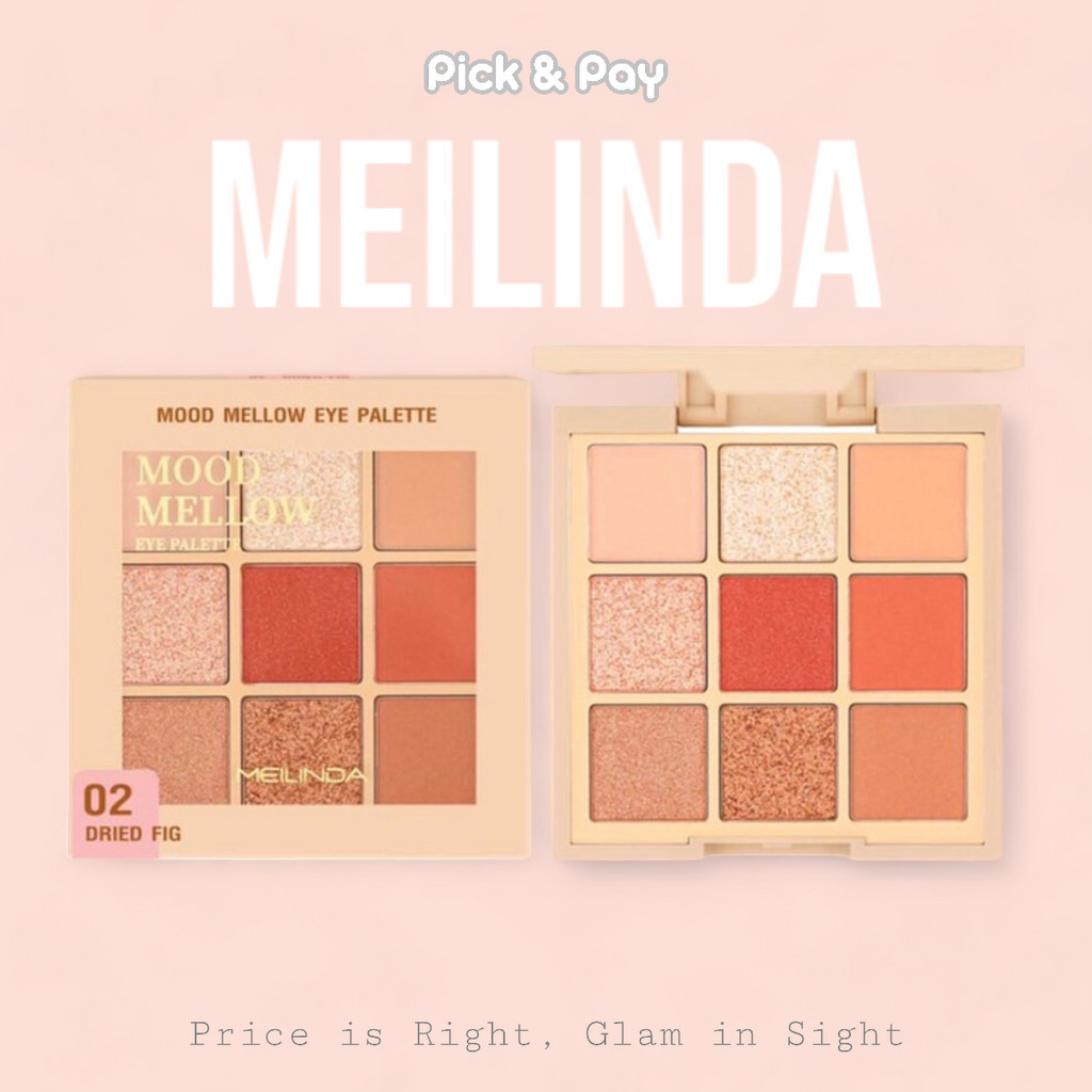 MEILINDA Mood Mellow Eye Palette เมลินดา อายแชโดว์ พาเลทท์ 9 ช่องสีในตลับ 5.85g. \\ MC3110