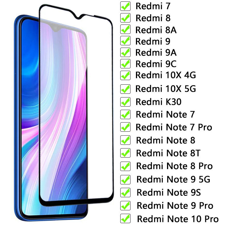 กระจกนิรภัยกันรอยหน้าจอ 100d สําหรับ Xiaomi Redmi 7 8a 9a 9c K30 10x4g 5g Redmi Note 7 8 8t 9 9s 10 Pro DSEZ
