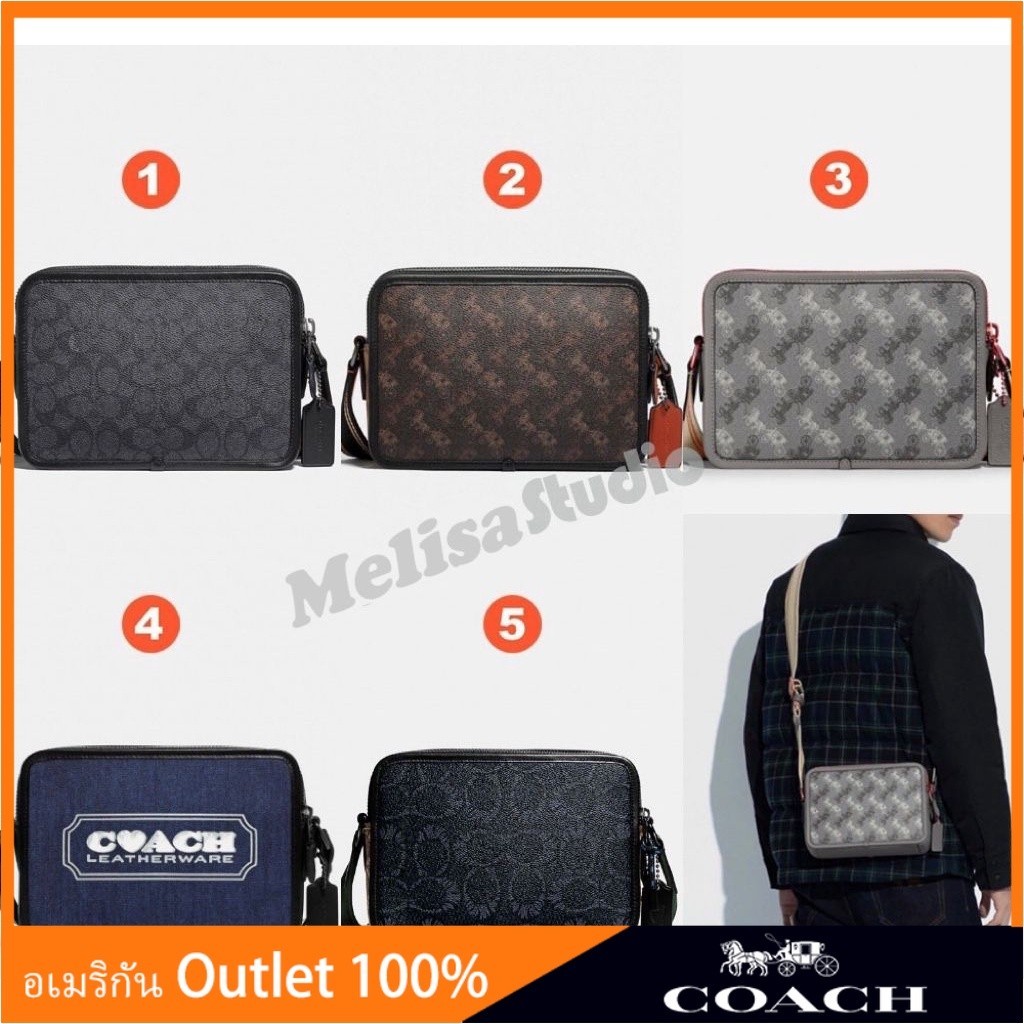 Charter Crossbody 24 C5341 C5340 C5351 C3929 C6929 ผู้หญิง ผู้ชาย กระเป๋ากล้อง Coac h กระเป๋าสะพายข้