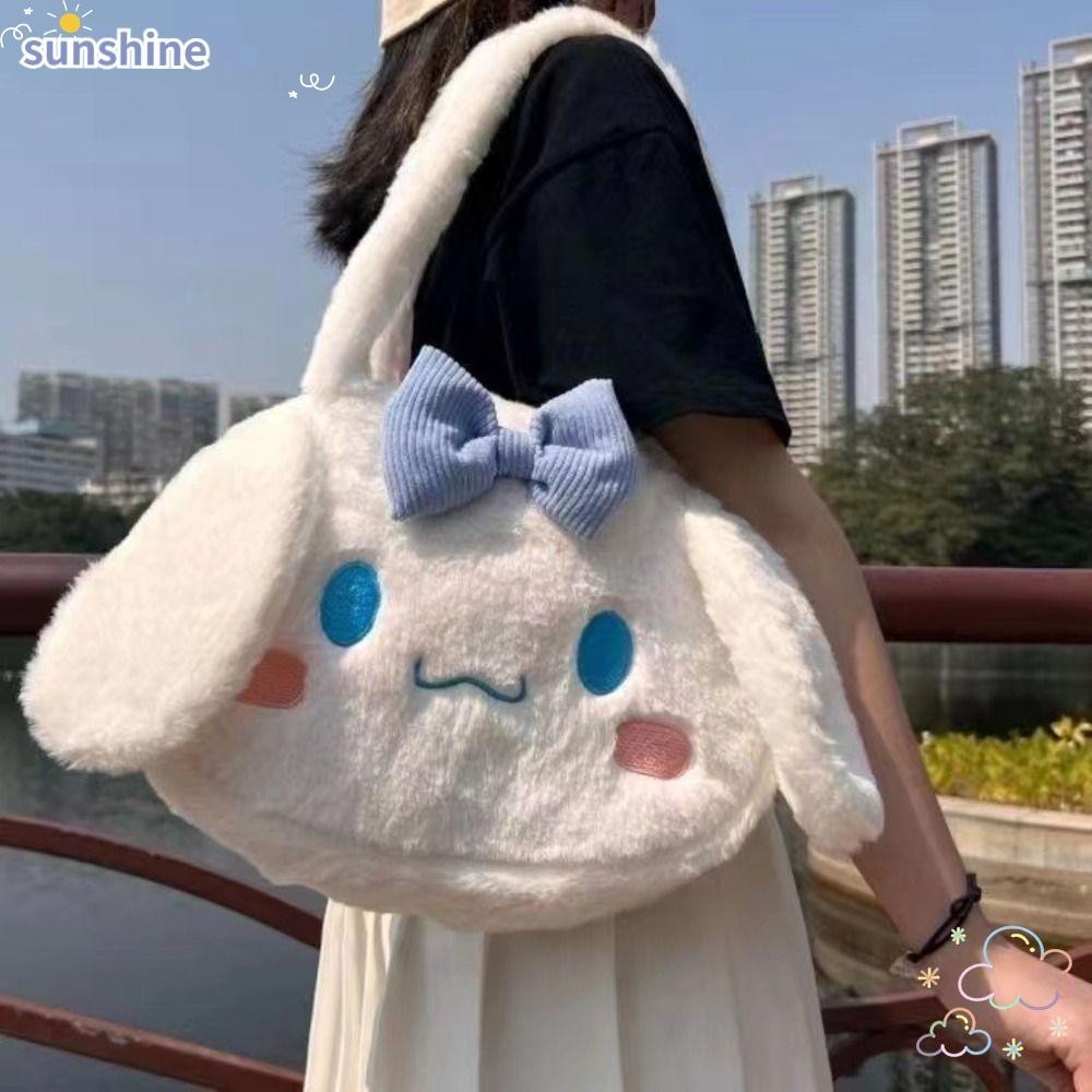 Ssunshine กระเป๋าสะพายไหล่ กระเป๋าถือ ลายตุ๊กตา Melody Cinnamoroll Kuromi สําหรับสตรี