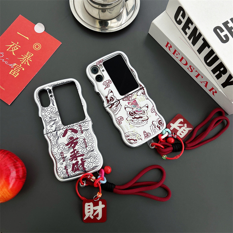 ความมั่งคั่ง นิ่ม สีเงิน เคส สําหรับ Oppo Find N3 Flip / Oppo Find N2 Flip TPU เคสโทรศัพท์ กันกระแทก