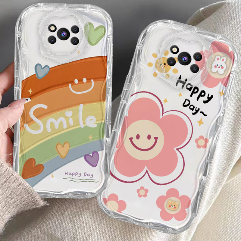 เคส POCO X3 POCO X3 PRO POCO X3 NFC ปลาวาฬ ดอกไม้ แมว สายรุ้ง กรณีโทรศัพท์มือถือ ซอฟต์แวร์ป้องกันกล้อง ครอบคลุมหนา TPU โปร่งใส