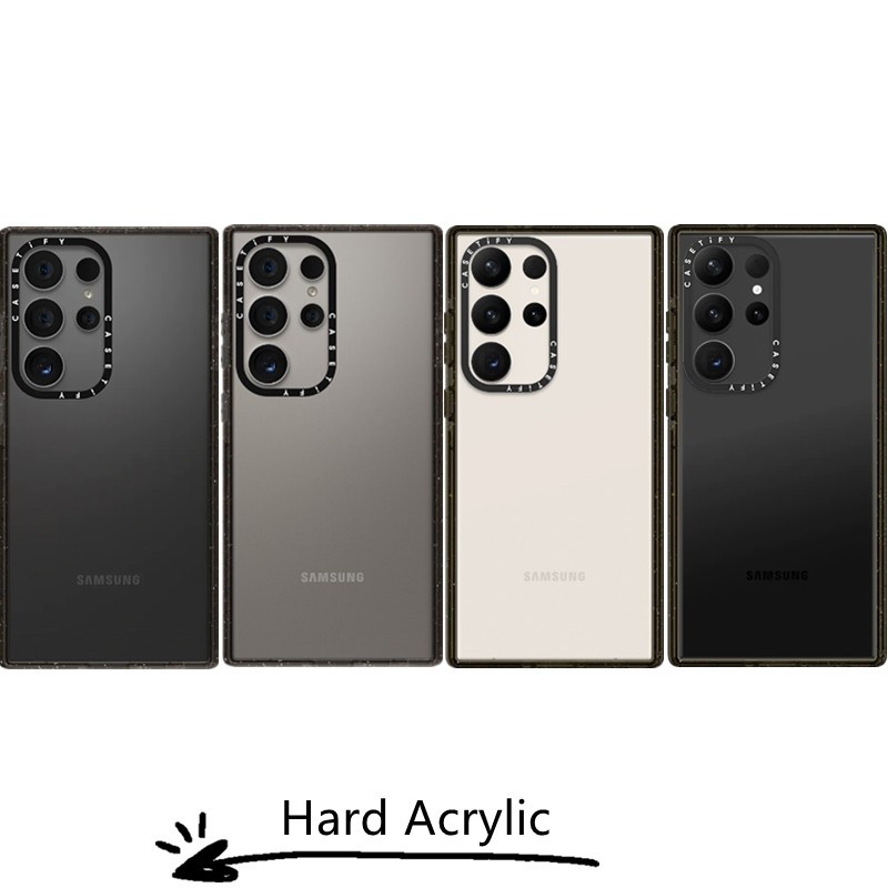 CASETiFY Transparent Black Case For Samsung Galaxy S24 S23 S22 Plus Ultra Clear Acrylic Cover Casing