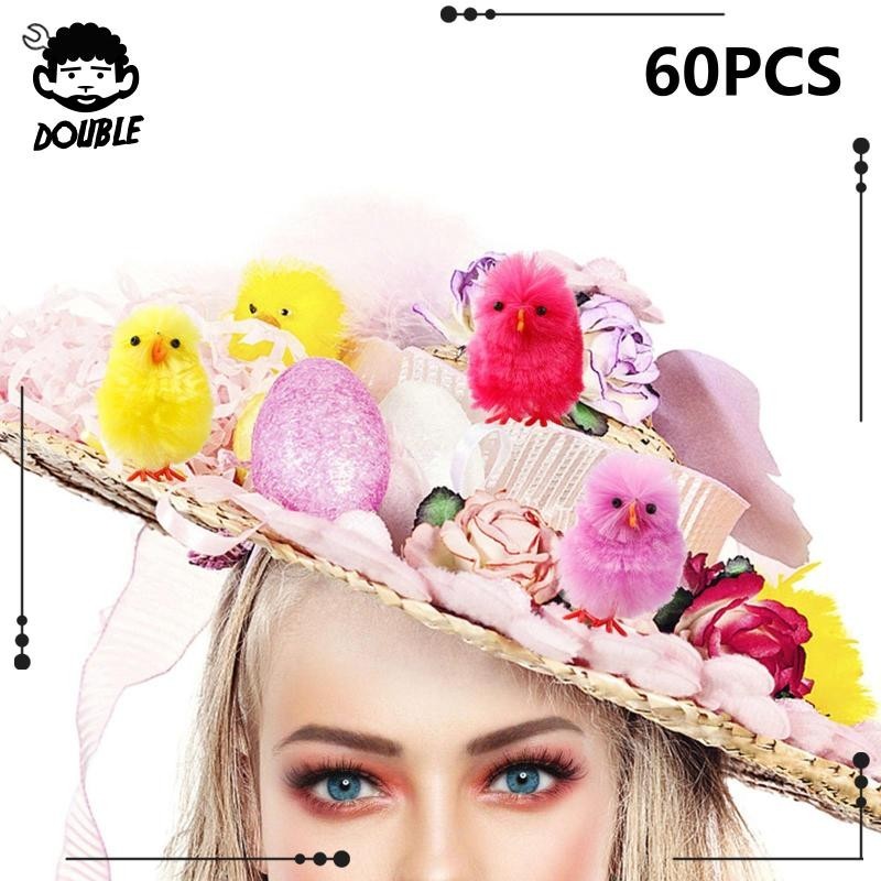 [ 36x เหมือนจริงคละสีเจี๊ยบของเล่นชุดลูกไก่ขนาดเล็ก