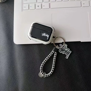 STUSSY เคสหูฟังหนังนิ่ม พร้อมสายคล้อง สําหรับ Airpods Pro 2nd Gen 1 2 Pro 3