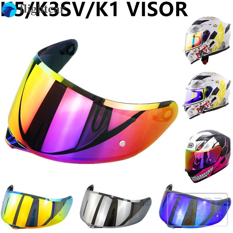(FT) หมวกกันน็อค K5 แบบเต็มหน้า สําหรับ AGV K1 K3SV AGV K5 Capacete Lens Shield Full Face Motorcycle Helmet