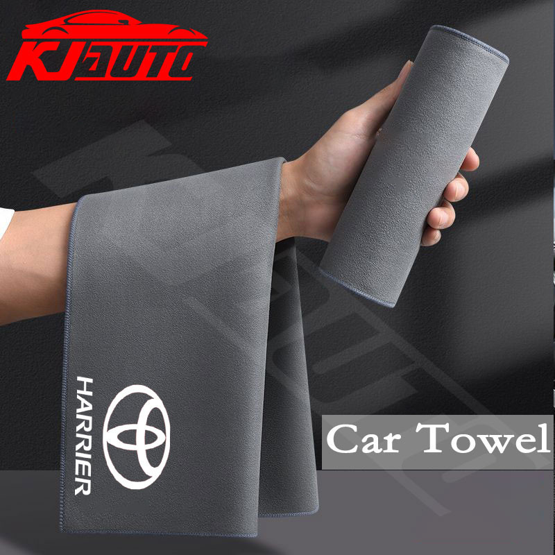 ผ้าขนหนูไมโครไฟเบอร์ แบบหนา ดูดซับน้ําได้ดี ไม่ซีดจาง สําหรับทําความสะอาดรถยนต์ Toyota Harrier XU60 