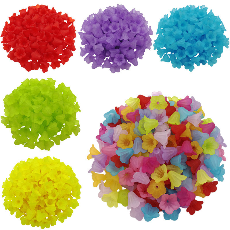 ลูกปัดอะคริลิคใส ลายดอกไม้ ขนาด 13*10 มม. สําหรับทําเครื่องประดับ สร้อยคอ สร้อยข้อมือ DIY จํานวน 20 ชิ้น