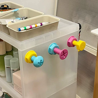 ตะขอติดผนัง (1ชุด 4ชิ้น) ติดของ ตกแต่งรถ พลาสติก สีสันสดใส
