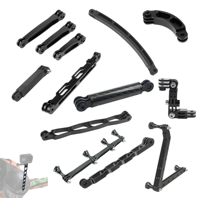 Feichao แขนขยายหมวกกันน็อคยาว Rod Bracket ขาตั้งกล้องอะแดปเตอร์สําหรับ GoPro Hero 13 12 11 สําหรับ Insta360 สําหรับ DJI Osmo Action กล้อง Hand Grip