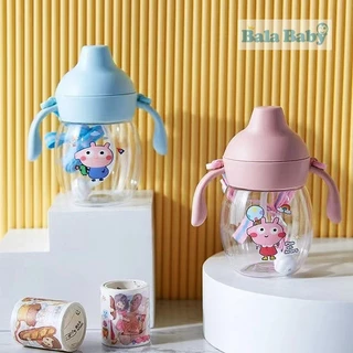 สินค้าพร้อมส่ง แก้วหัดดูด BPA free แก้วหัดดื่มกันสำลัก แก้วน้ำเด็ก ปากเป็ดกันสำลัก ขนาด 9 ออนซ์ SB6766