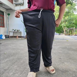 บิ๊กไซส์ กางเกงวอร์ม พื้นดำ ไม่มีแถบ ตัวใหญ่ ใส่สบาย แนะนำ เอวไม่เกิน48" ทุกเพศ