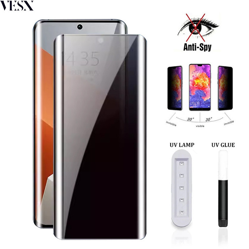 Matte Anti Spy ความเป็นส่วนตัว UV กระจกนิรภัยฟิล์มป้องกันหน้าจอสำหรับ Redmi Note 14 13 Pro+ Pro Plus 5G 2024