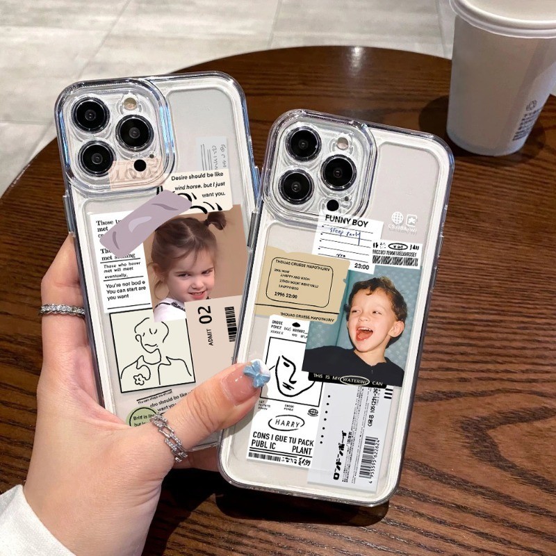 ins เจ้าหญิง เคสโทรศัพท์มือถือ TPU โปร่งใสกันกระแทก For iPhone 11 14 15 12 13 Pro Max 6 7 8 Plus XS Max XR TPU Casing