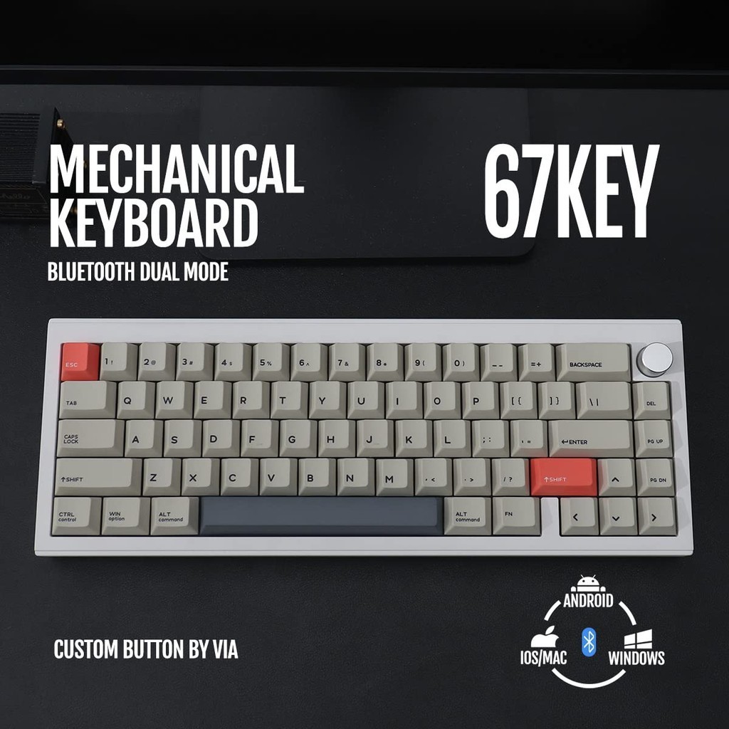 V65 V2 Dual รุ่น Hot Swap Mechanical Keyboard 65% ปะเก็น Mount Gaming Keyboard พร้อมอลูมิเนียม CNC C