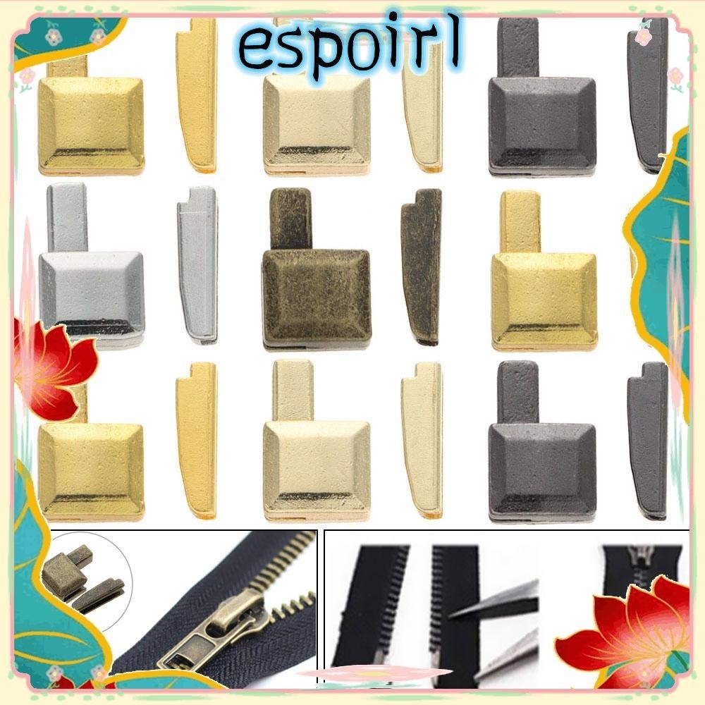 Espo ตัวหยุดซิป โลหะ 5 สี สําหรับซ่อมแซม 10 ชุด