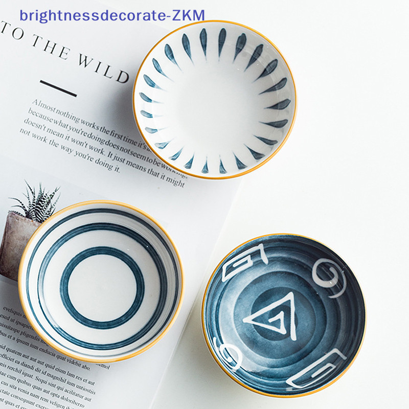 [Brightdecorate] จานเซรามิค ขนาดเล็ก สไตล์ญี่ปุ่น สร้างสรรค์ สําหรับใส่ซอส การ์ อาหารค่ํา [TH]