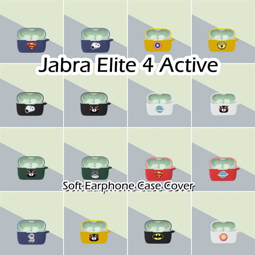 พร้อมส่ง! นําไปใช้กับ Jabra Elite 4 Active เคส Case เคสหูฟัง การ์ตูนน่ารัก ซิลิโคนนุ่ม เคส เคสหูฟัง