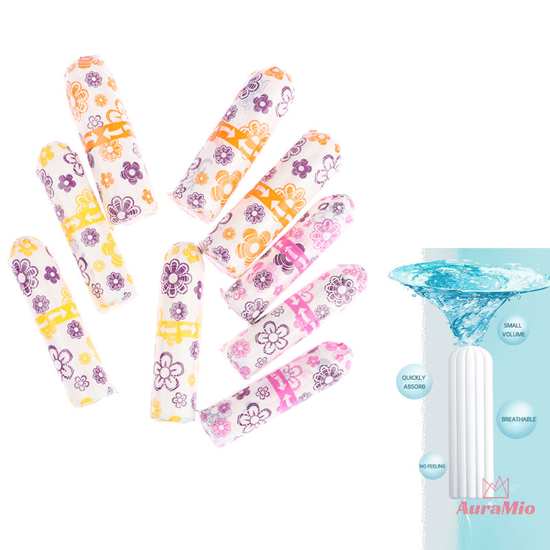 [AuraMio] 10 ชิ้นผ้าอนามัยผ้าขนหนูรายเดือนประจําเดือน Tampons ผู้หญิงสุขอนามัยทุกวันหญิงใหม่
