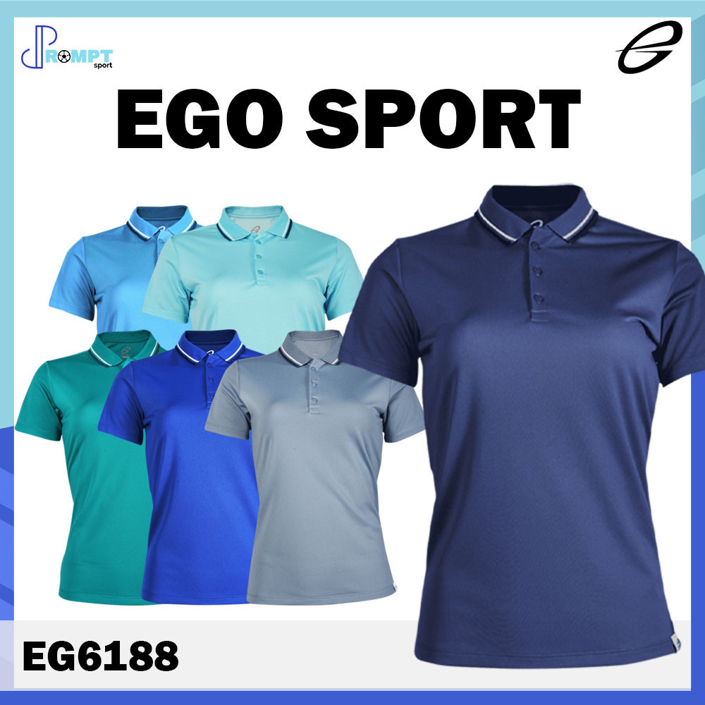 เสื้อโปโลหญิงเบสิคแขนสั้น EGO SPORT รุ่น EG6188 ชุด 2 แท้100%