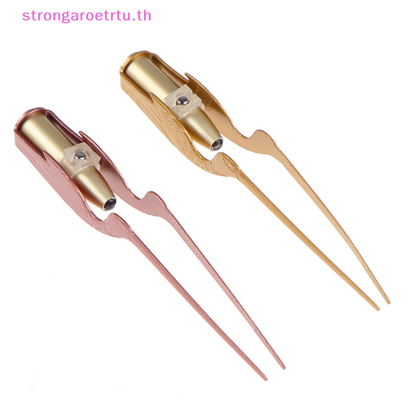 Strongaroetrtu แหนบสเตนเลส มีไฟฉาย LED สําหรับทําความสะอาดหู จมูก