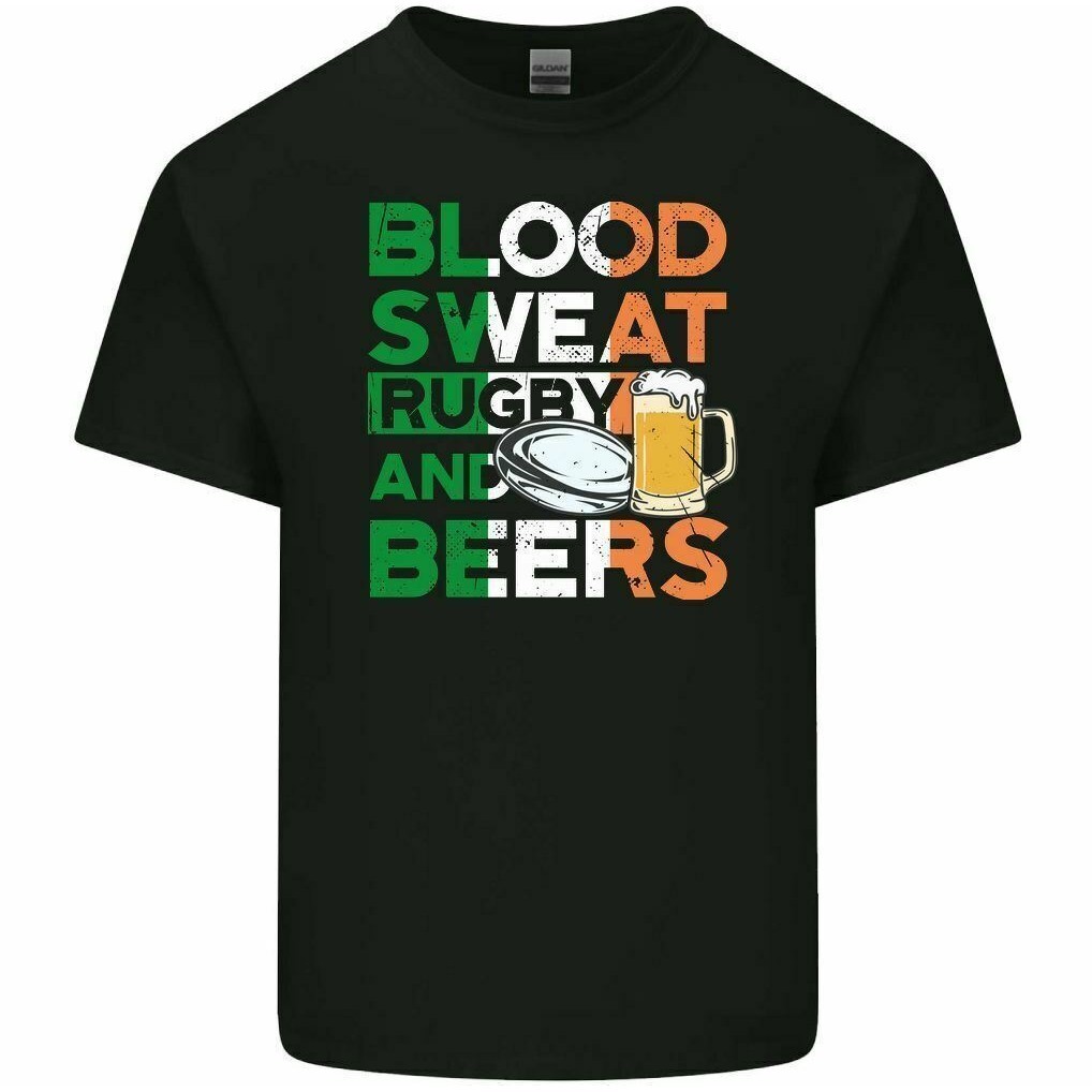 Ireland Rugby เสื้อยืด Mens Funny Union League 6 Nations World Cup Irish Beer Top