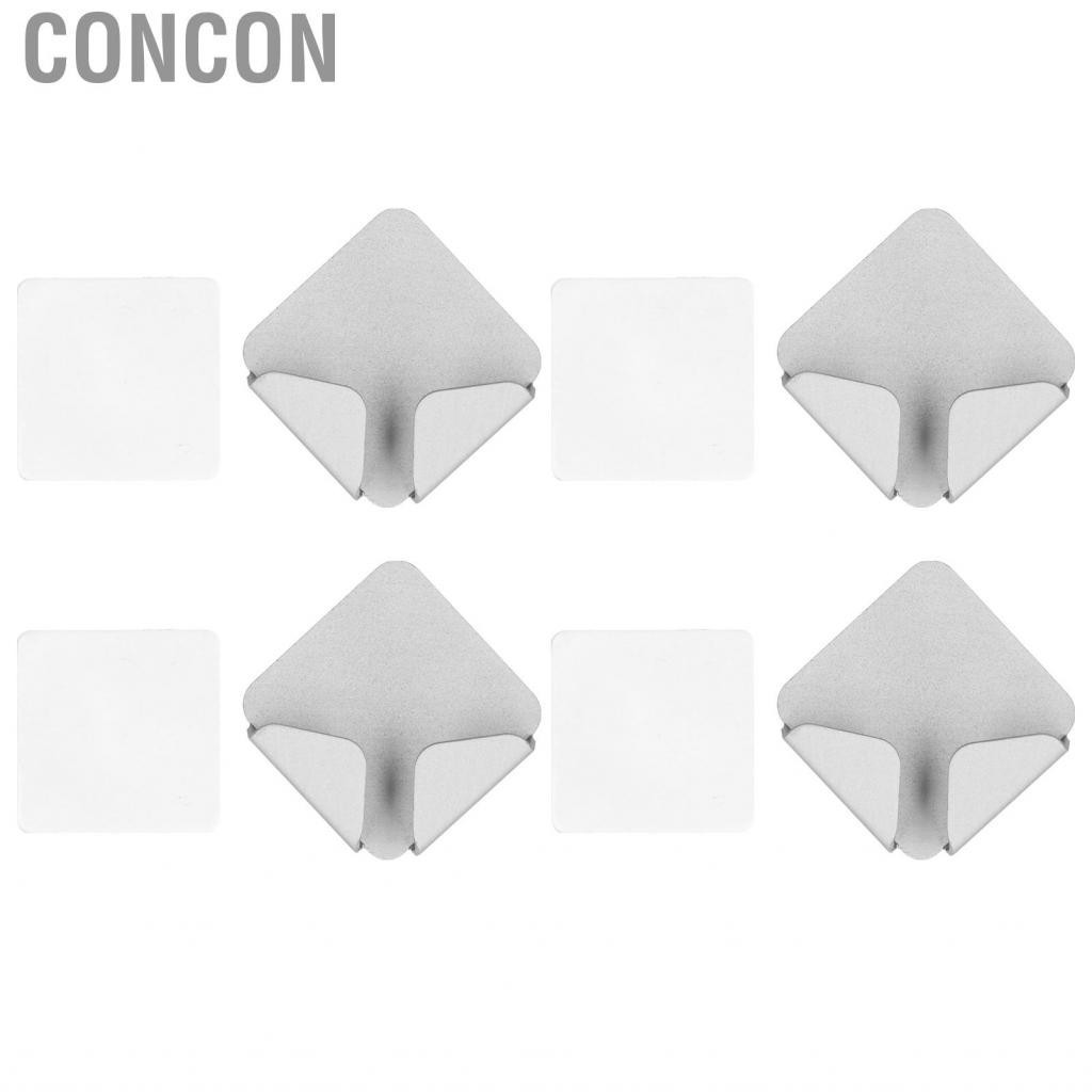 Concon 4Pcs No‑Punch Power Plug Holder Wall‑Mounted Cable Organizer Rack Brack ZI