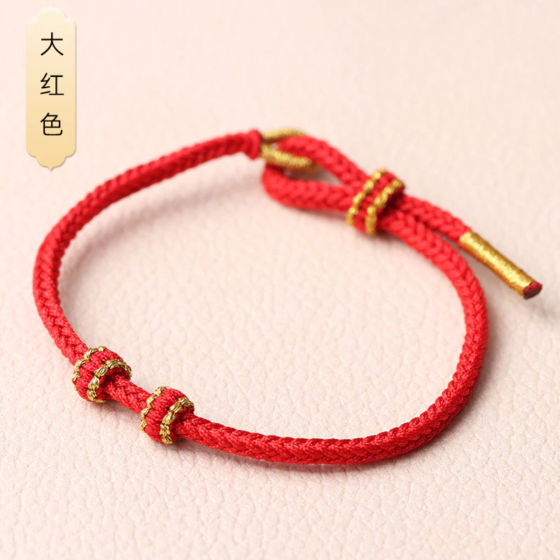 สร้อยข้อมือลูกปัดสีแดง DIY ประดับหยก thumbnail 7